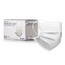 Mascarilla Quirurgica Con Gomas Naturcare 50 Uds.Es Blancas