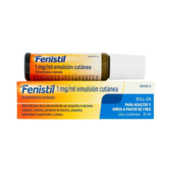 Fenistil 1 mg/ml emulsion cutanea, 1 frasco de 8 ml