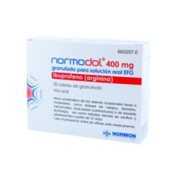 Normodol efg 400 mg 20 sobres granulado para solucion oral